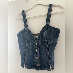 Jean button up tank from Zara